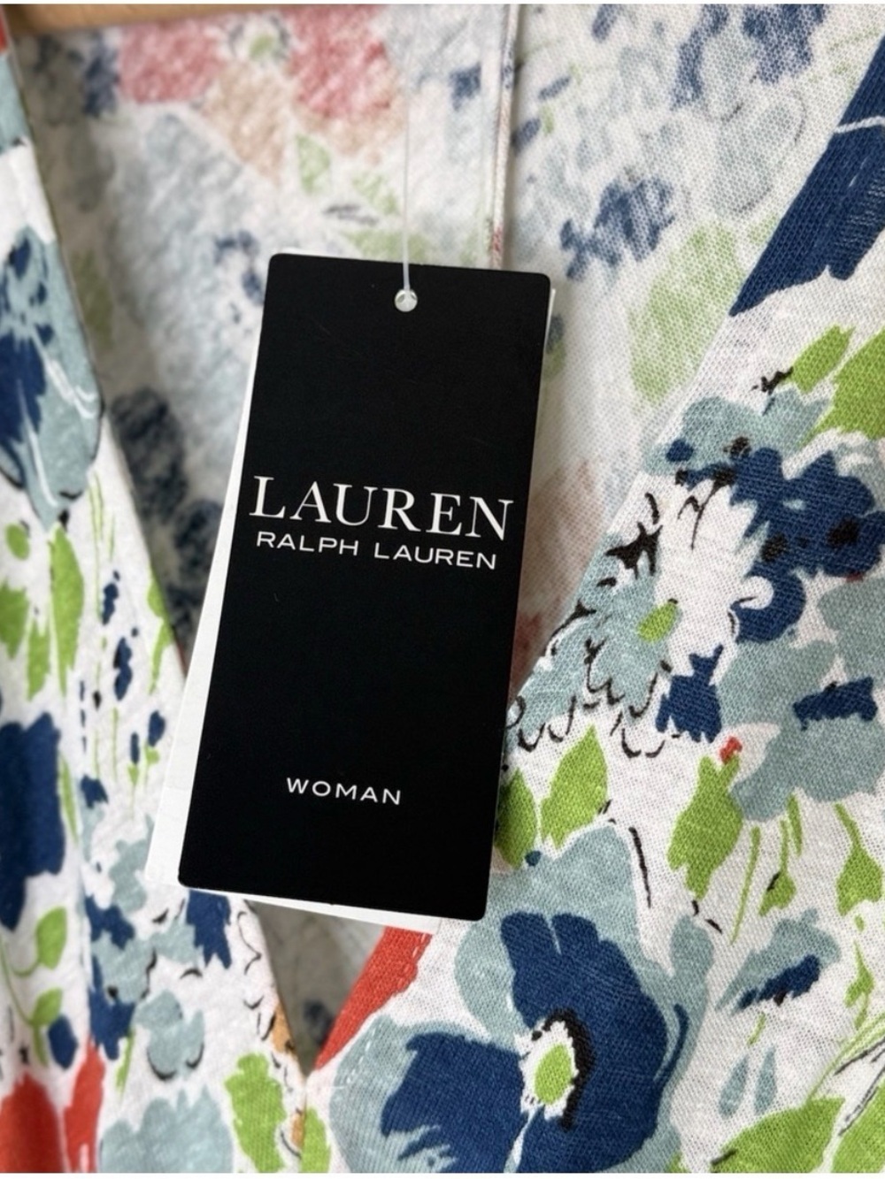 Ralph Lauren Multicolor Floral Tie-Front Maxi Dress 2X - Picture 4 of 9